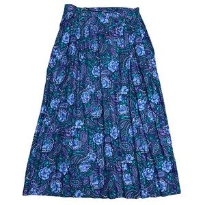 Vintage 90’s Portraits by Northern Isles Paisley Floral Maxi Skirt Size 10
